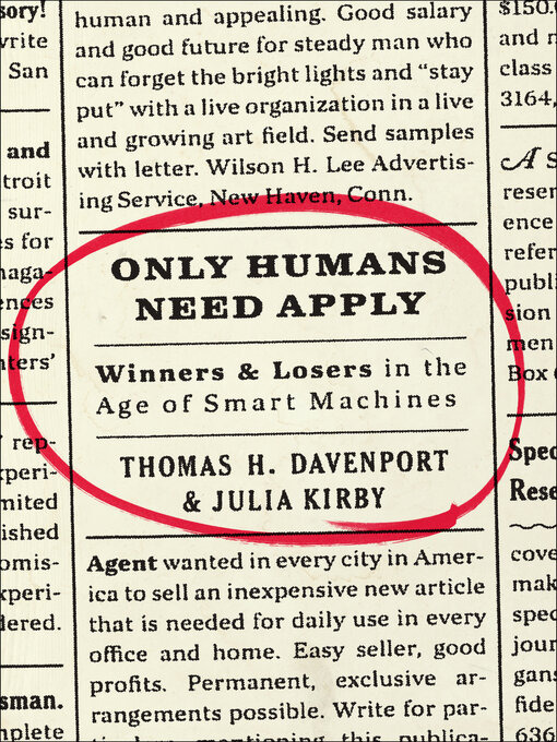 Title details for Only Humans Need Apply by Thomas H. Davenport - Wait list
